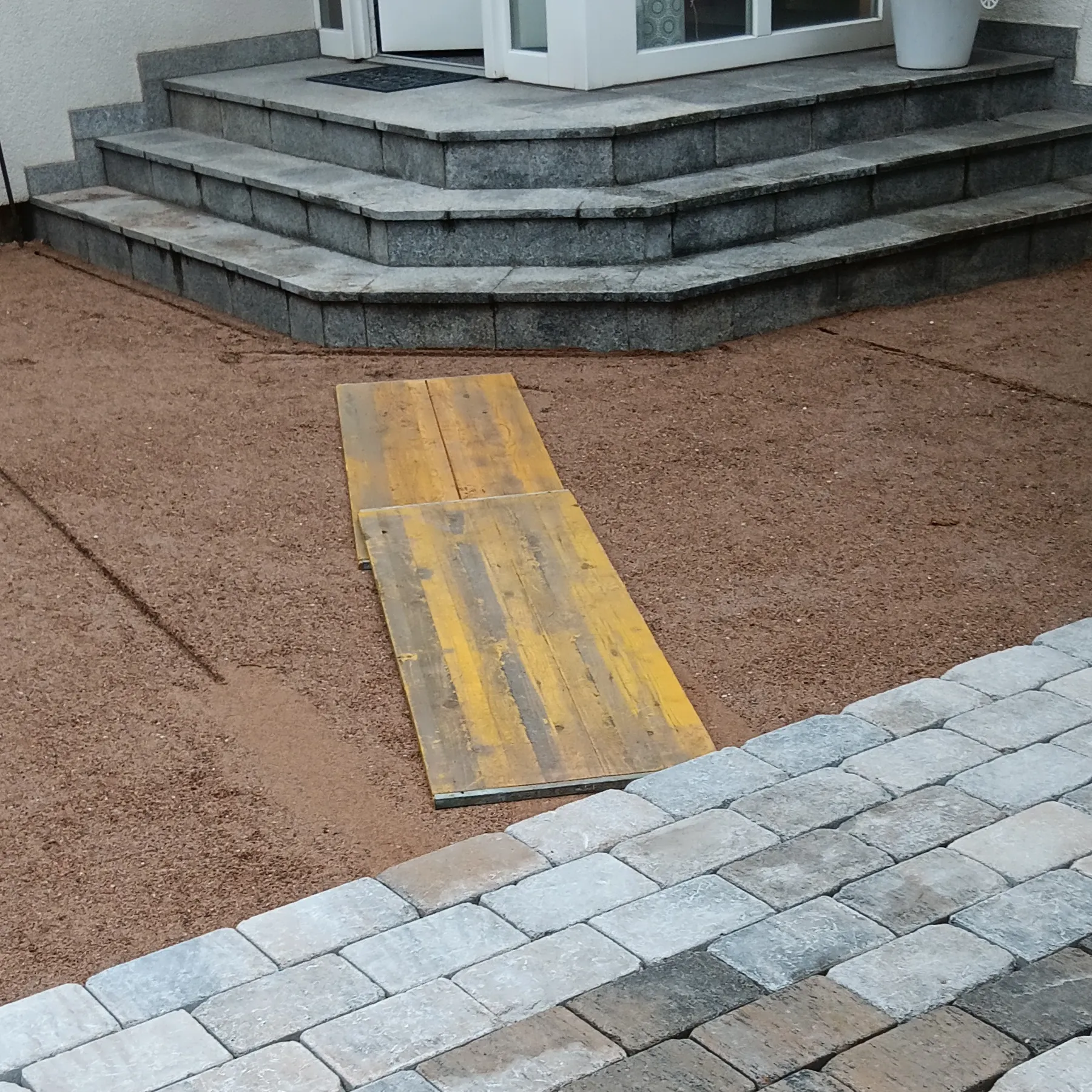 Pflasterarbeiten Eingang Weg